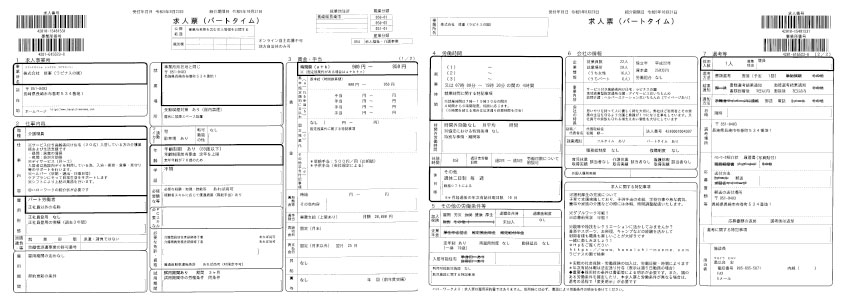 介護職員パート求人票